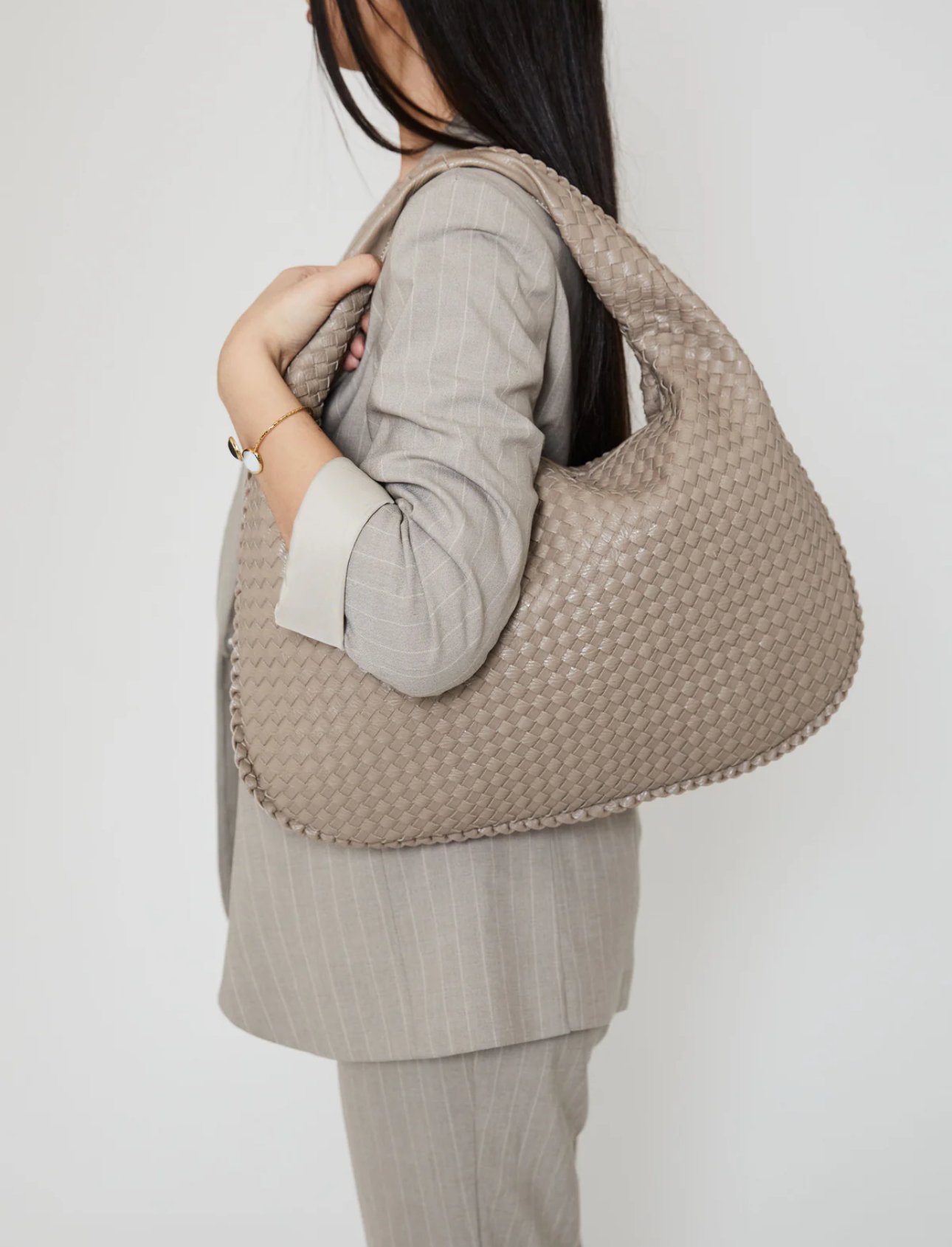 Sac tissé beige foncé
