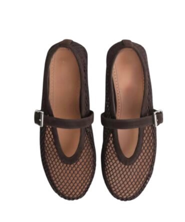 Ballerines Mesh Marron