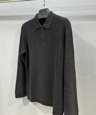 Polo à manches longues Noir