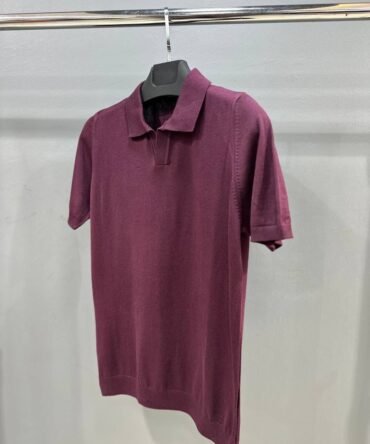 polo en maille fine bordeaux